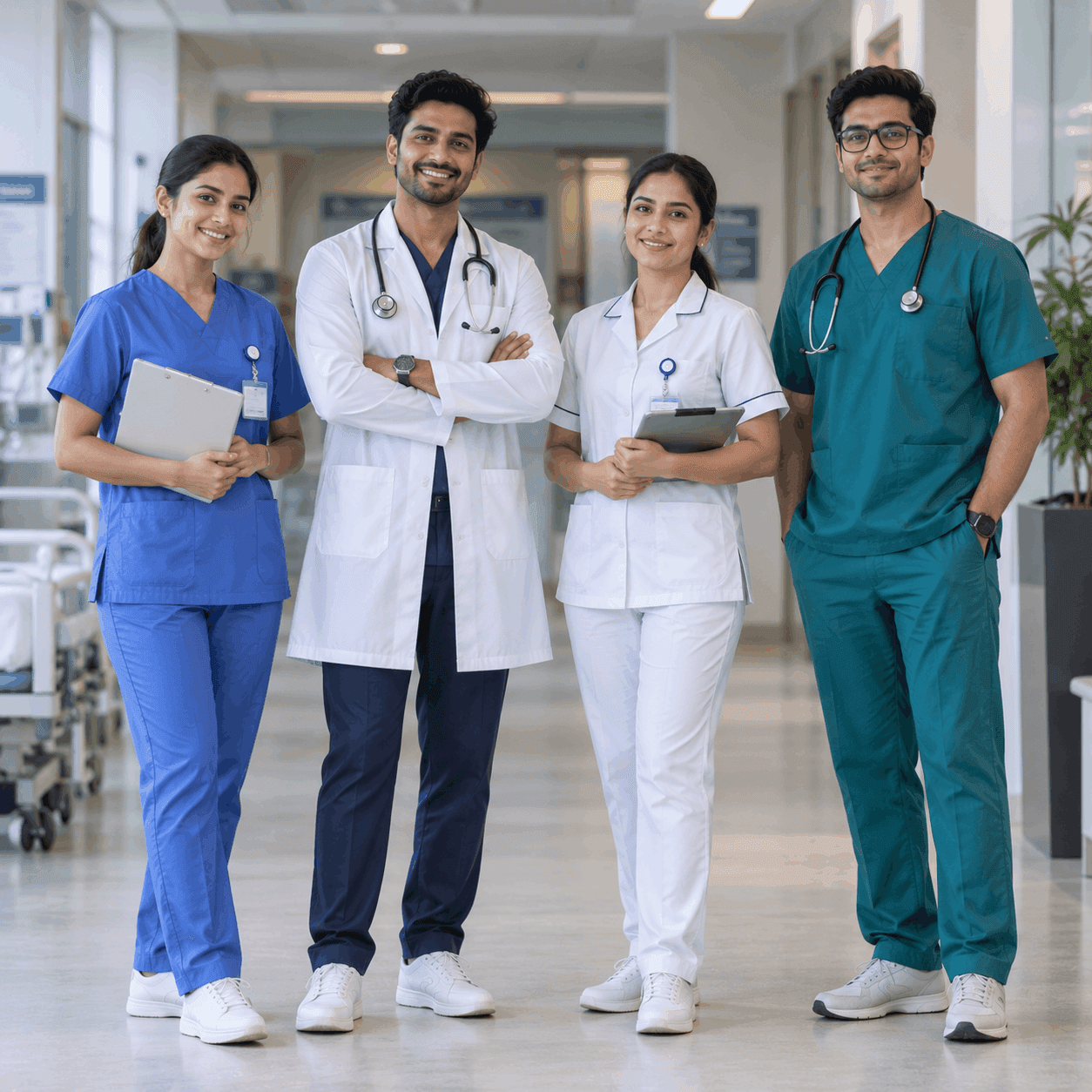 custom healthcare and hospital uniforms for medical staff by a uniform manufacturer in India